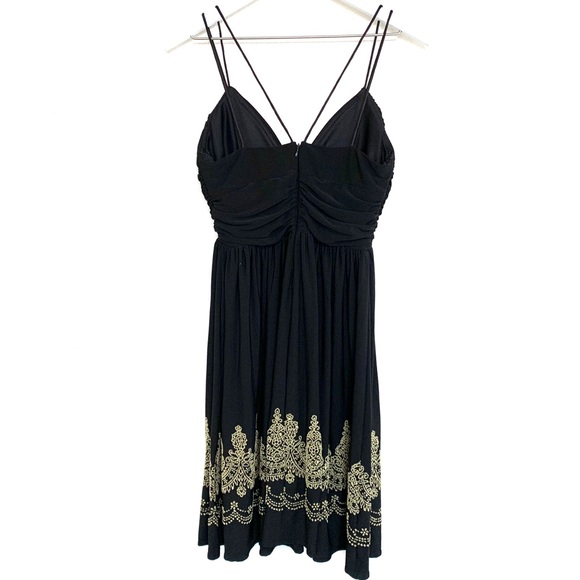 Cache Babydoll Beaded Black Summer Dress - Picture 11 of 14
